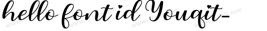 hello font id Youqit字体转换